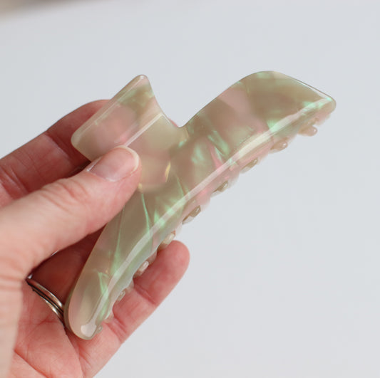 Anarchy |  Abstract Shaped Hair Clip in Abalone