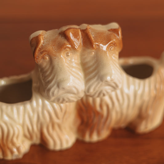 Double Scottie Dog Planter