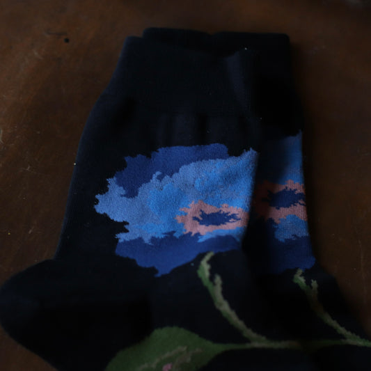 Dune Socks | Botanical Single Stem Floral Sock