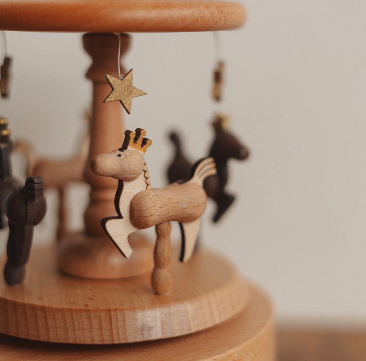 Royal Horse Carousel Wind Up Music Box