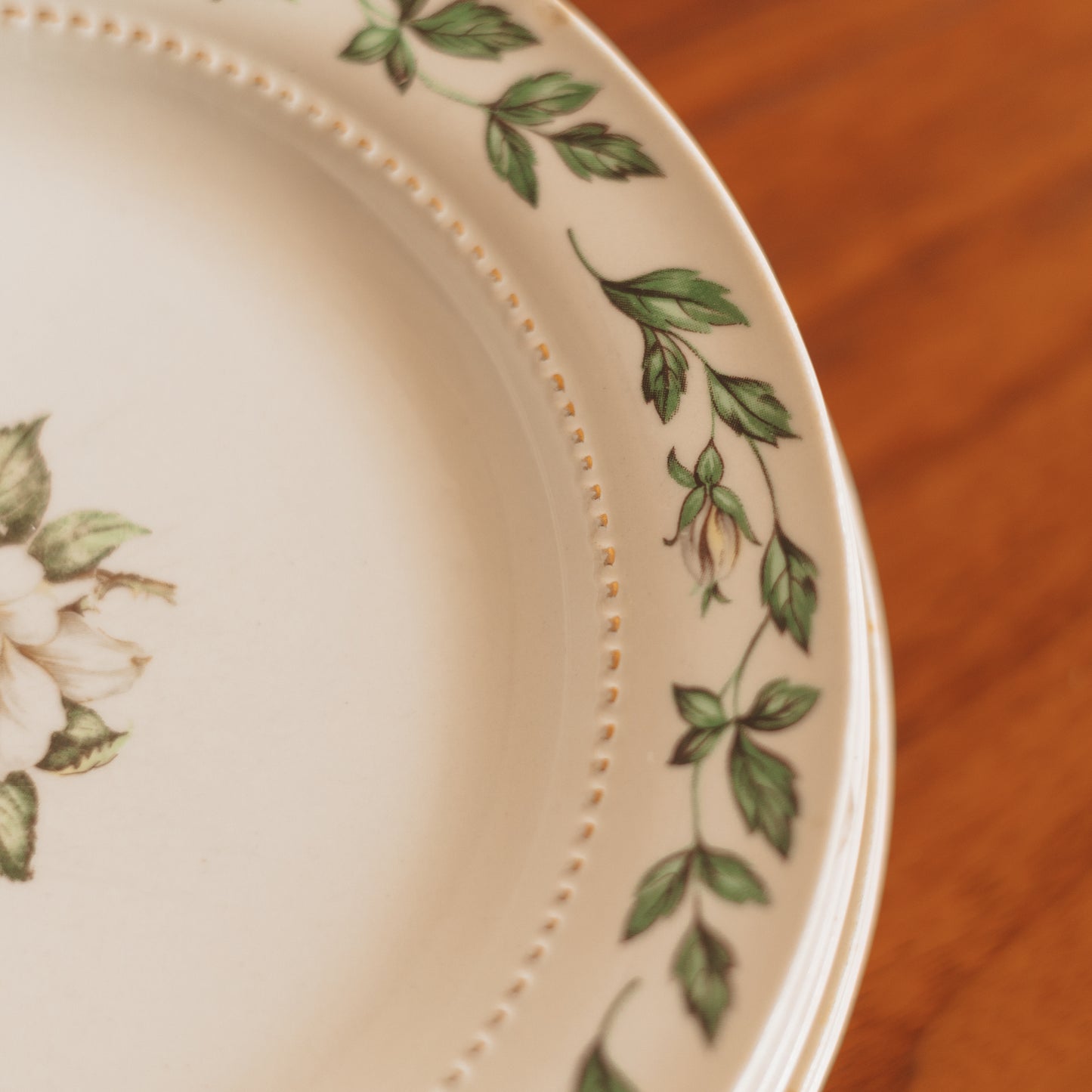 “Cameo Rose” Dessert Plate, Set of 5