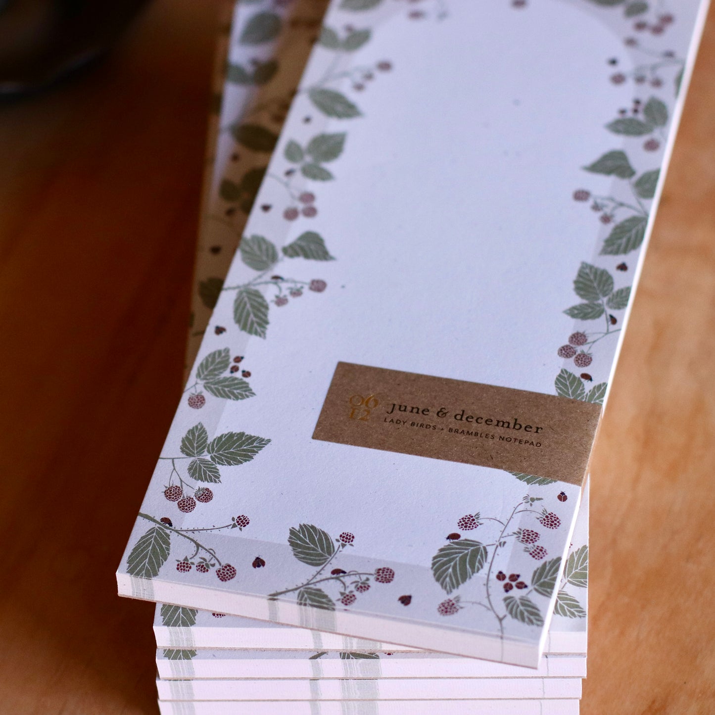 June & December | Notepad, Ladybird + Brambles