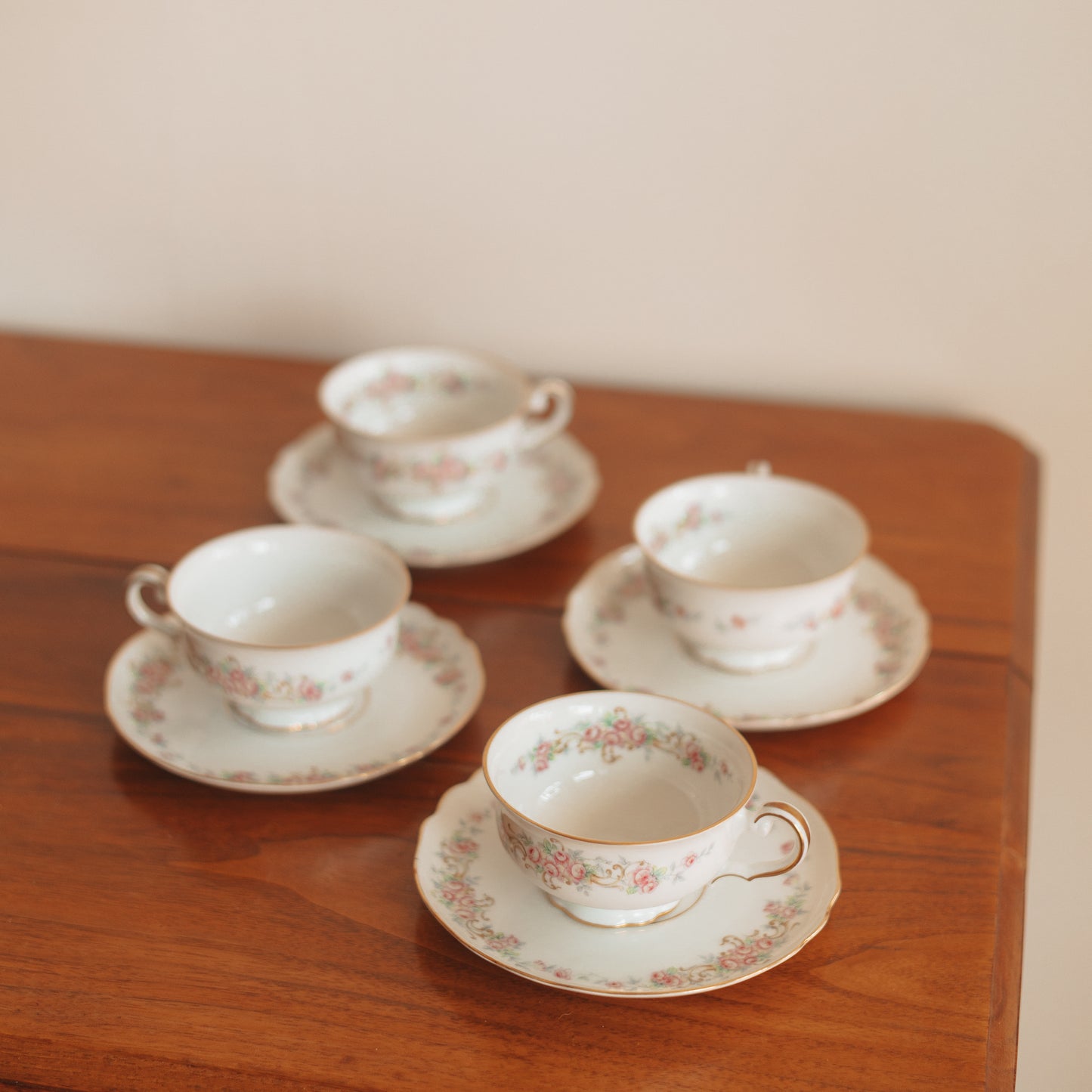Paul Muller Floral Teacup and Saucer