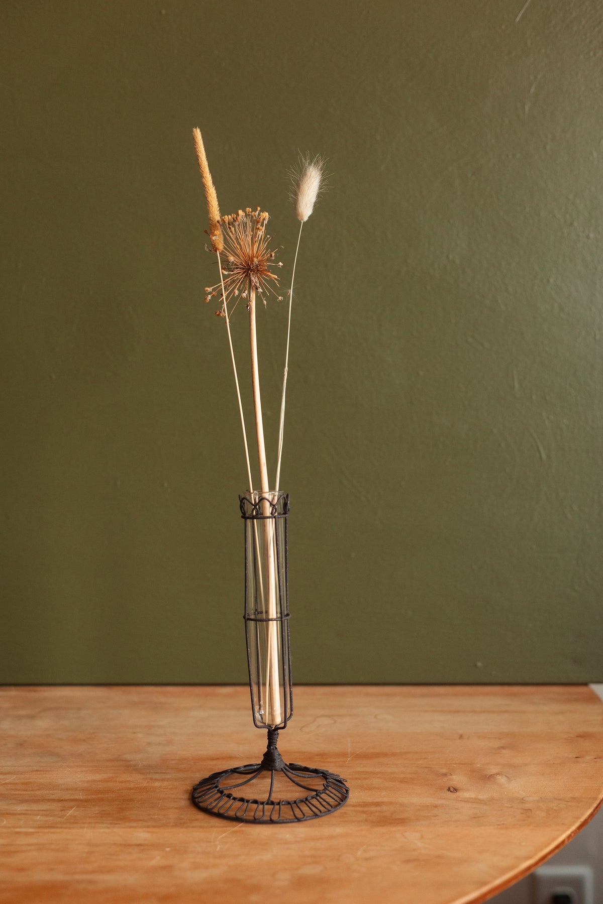 Dune Accents | Wire Wrapped Glass Bud Vase, Assorted Designs