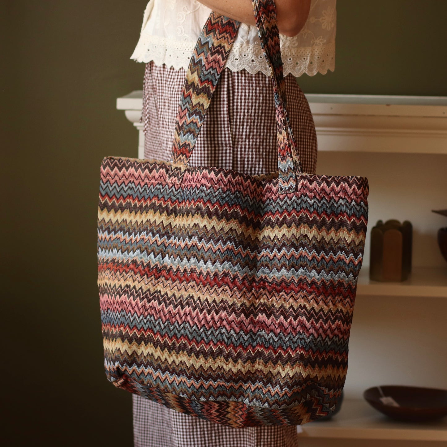 Dune Accessories |  Zigzag Jacquard Large Tote Bag