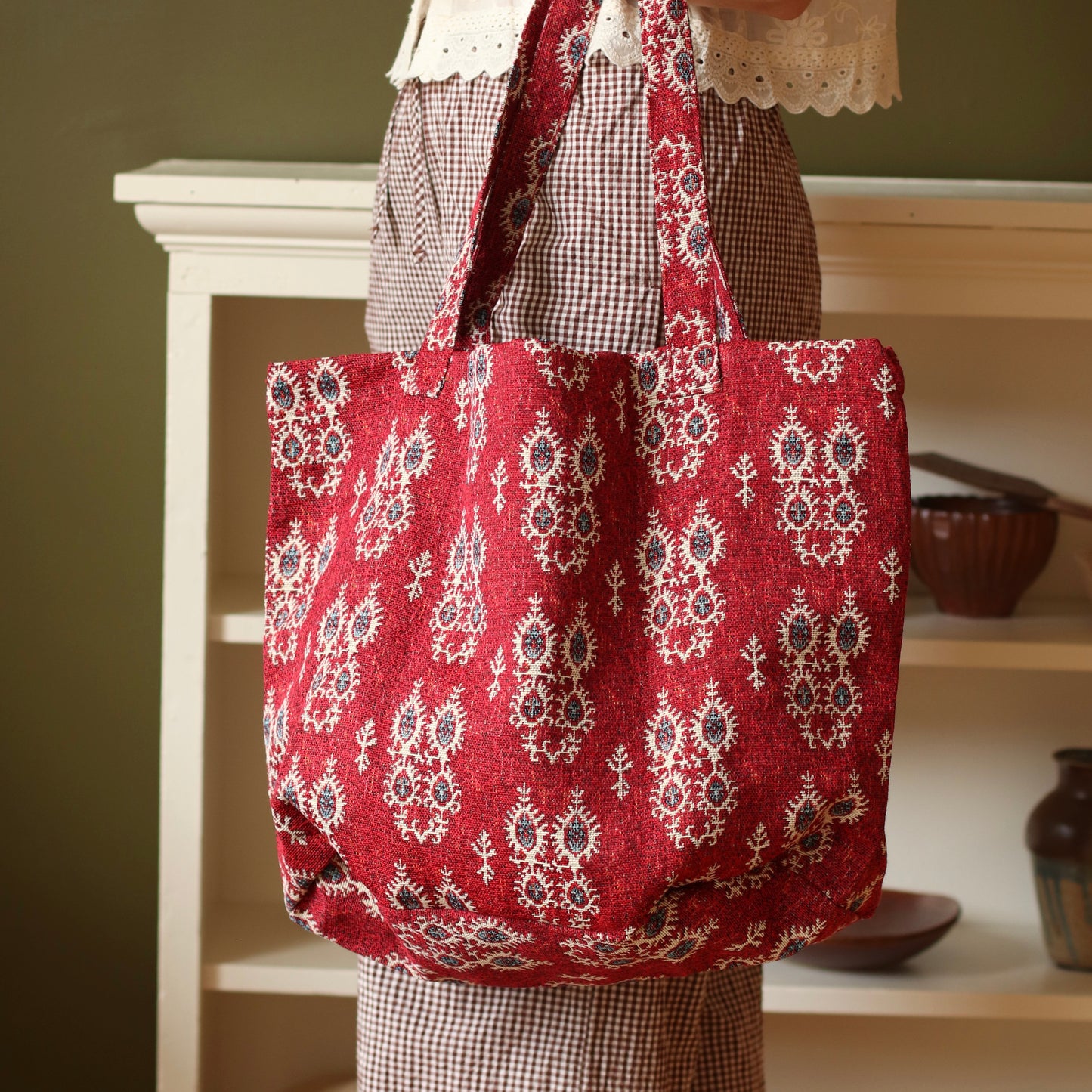 Dune Accessories | Paisley Jacquard Large Tote Bag