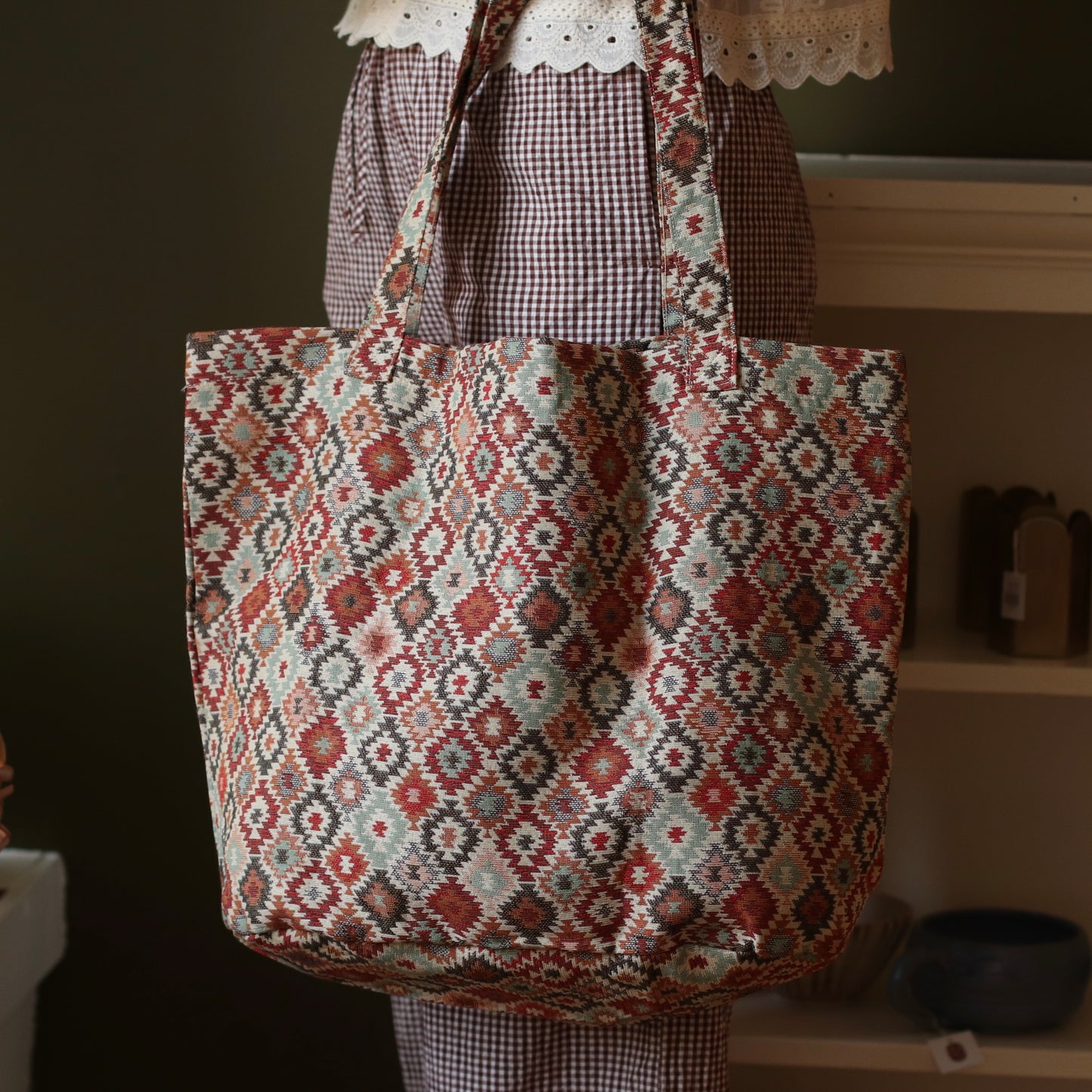 Dune Accessories | Geometric Jacquard Large Tote Bag