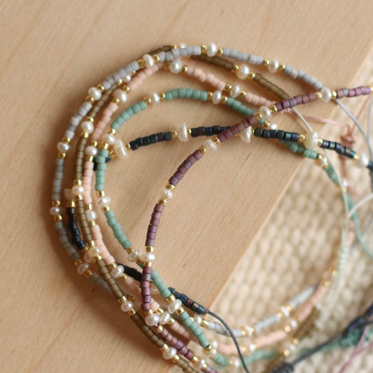 Santore | Curio Pearl Adjustable Bracelet, Assorted Colors