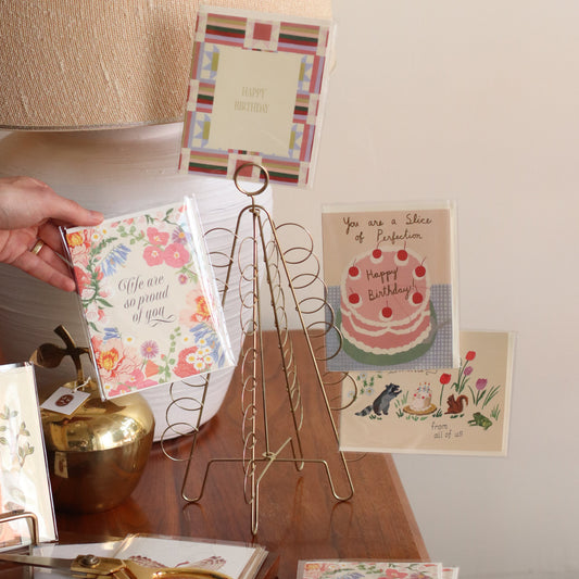 Gold Tree Card Holder
