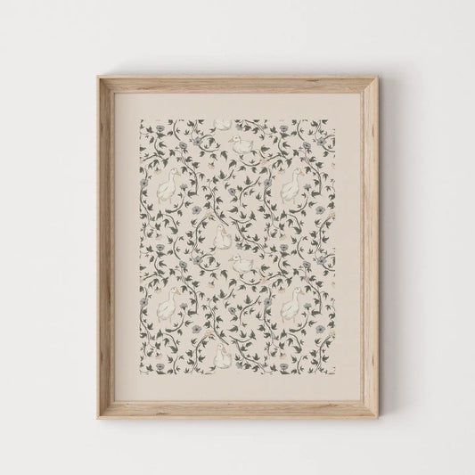 Solange Pilote | Vintage Geese Print,  8 X 10