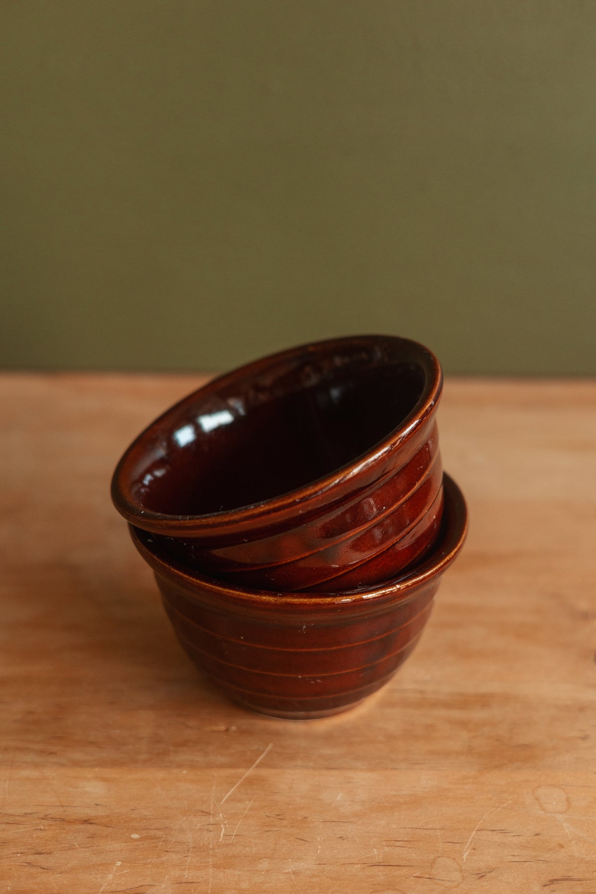 Monmouth Pottery Ribbed Beehive Small Bowl Set
