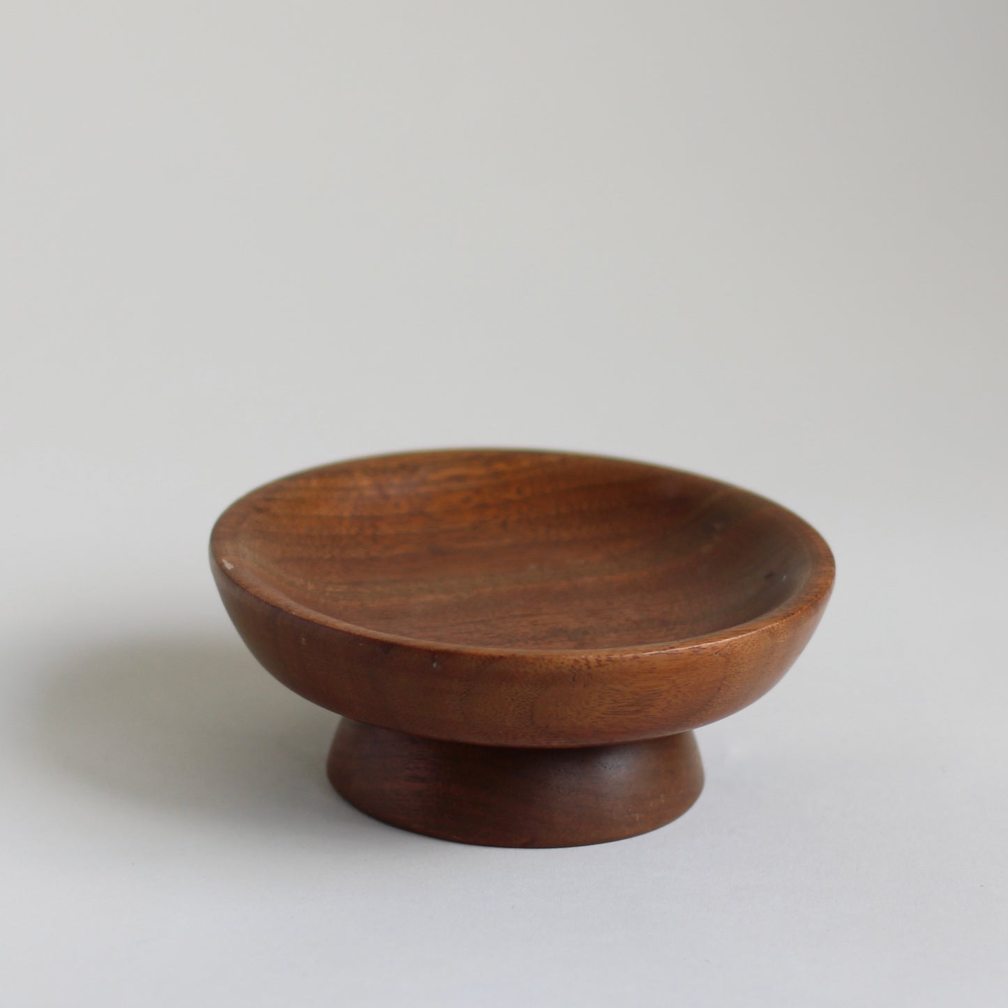 Shallow Wooden Footed Dish