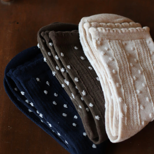 Dune Socks | Ruffle Trimmed Polka Dot Socks, Assorted Colors