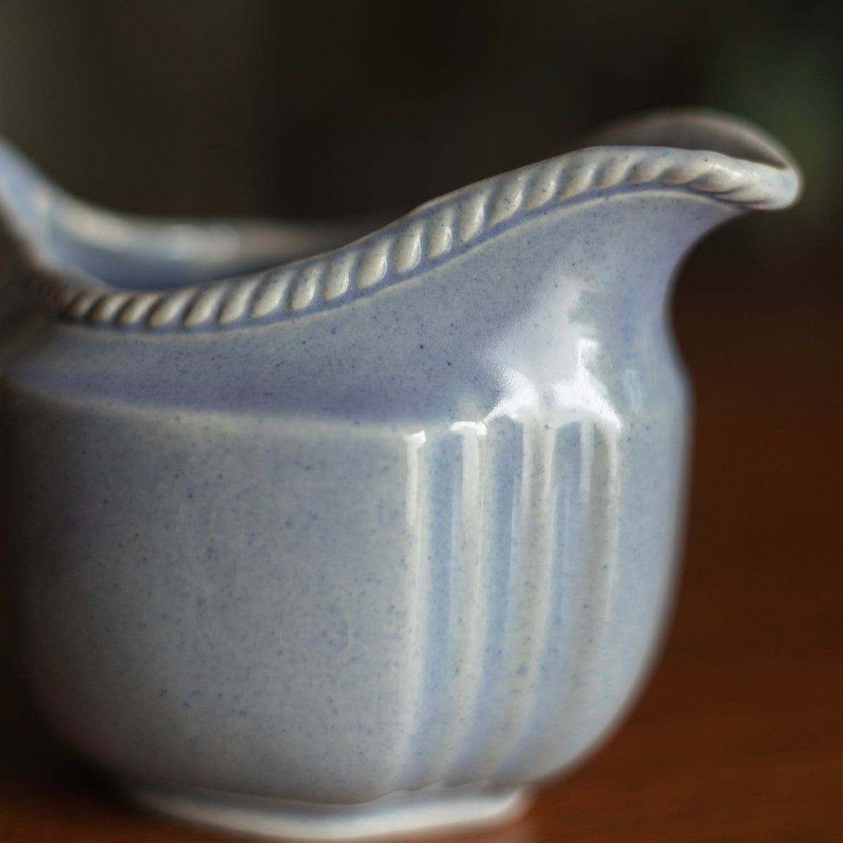 USA Pottery 1930s Pale Blue Ceramic Creamer Pitcher