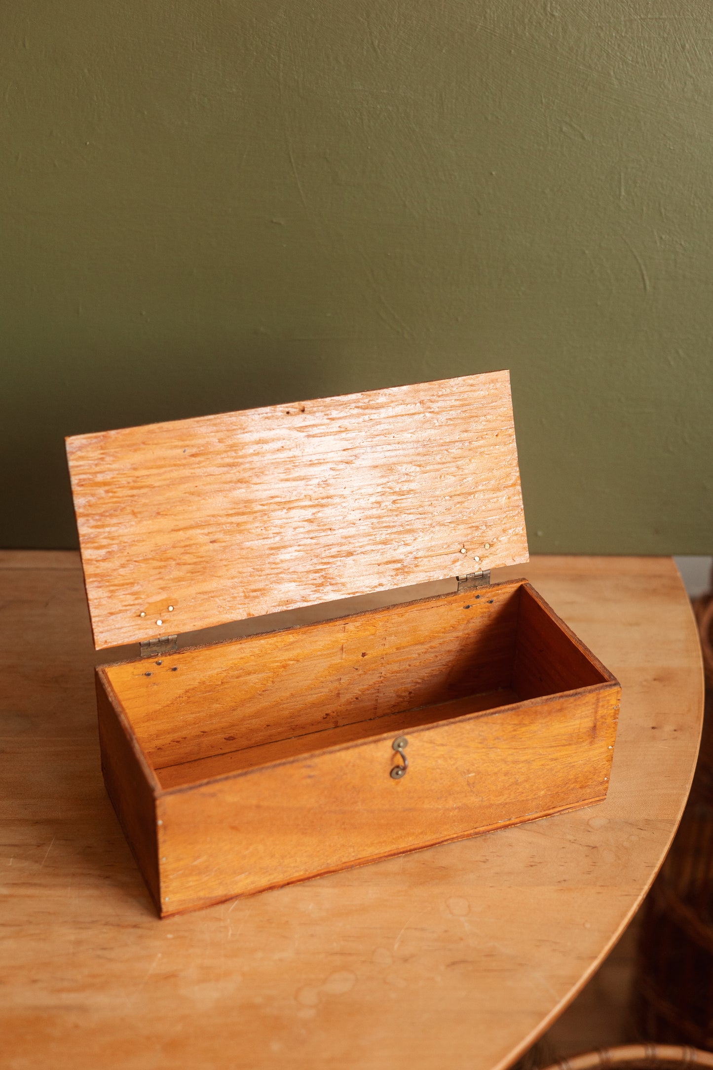 Wood Hinge Lidded Box