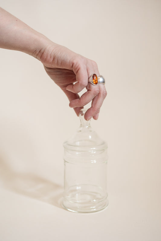 Lidded Small Apothecary Jar