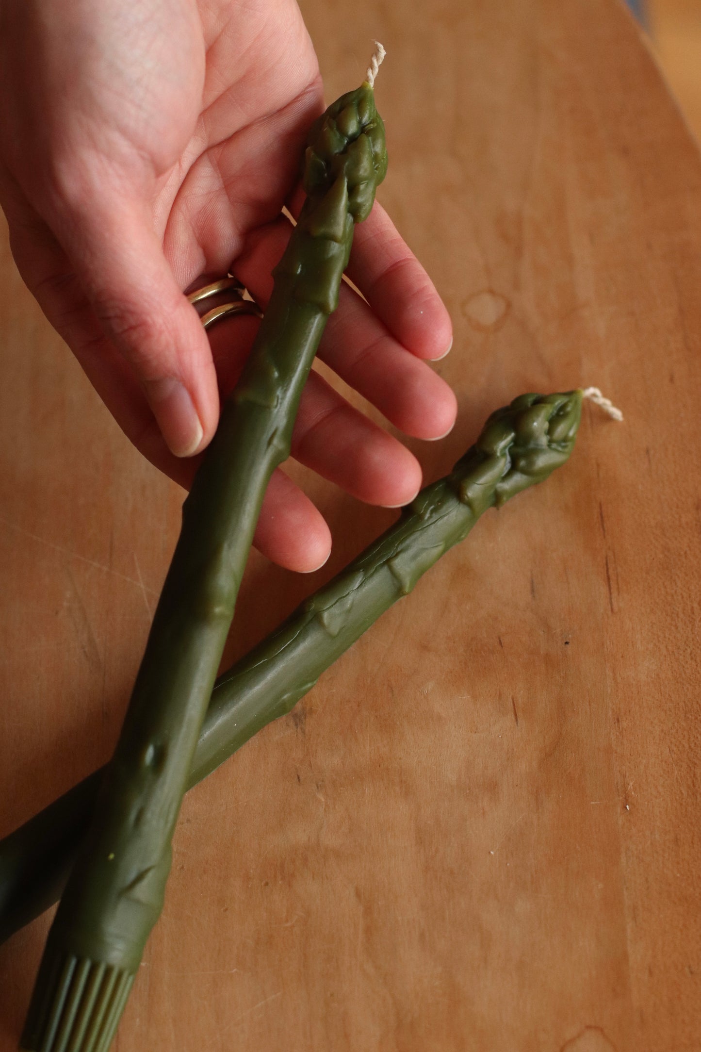 The Wax Pantry  | Asparagus Beeswax Tapers