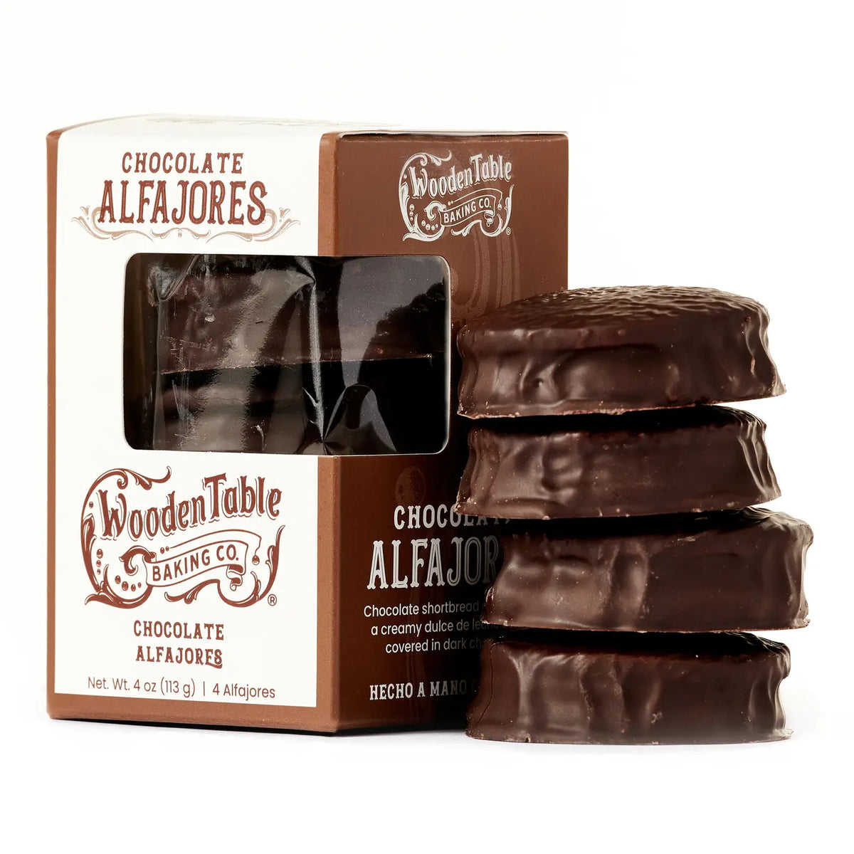 Chocolate Covered Alfajores Cookies, Box of 4