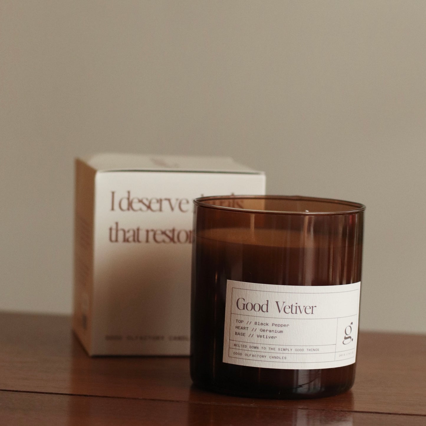 Good Olfactory Candles  | Good Vetiver 8oz Candle