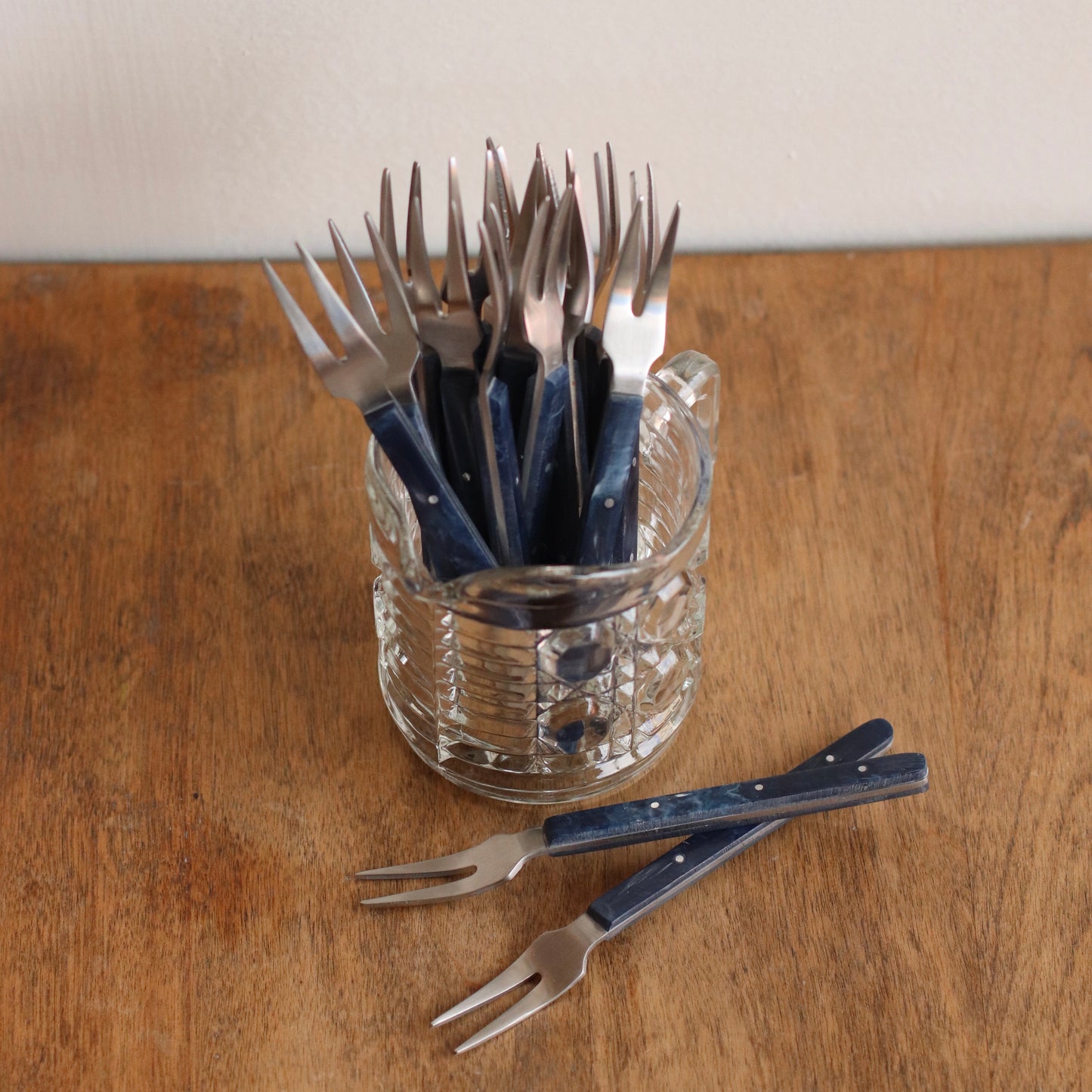 Santorini Resin Appetizer Fork, Blue