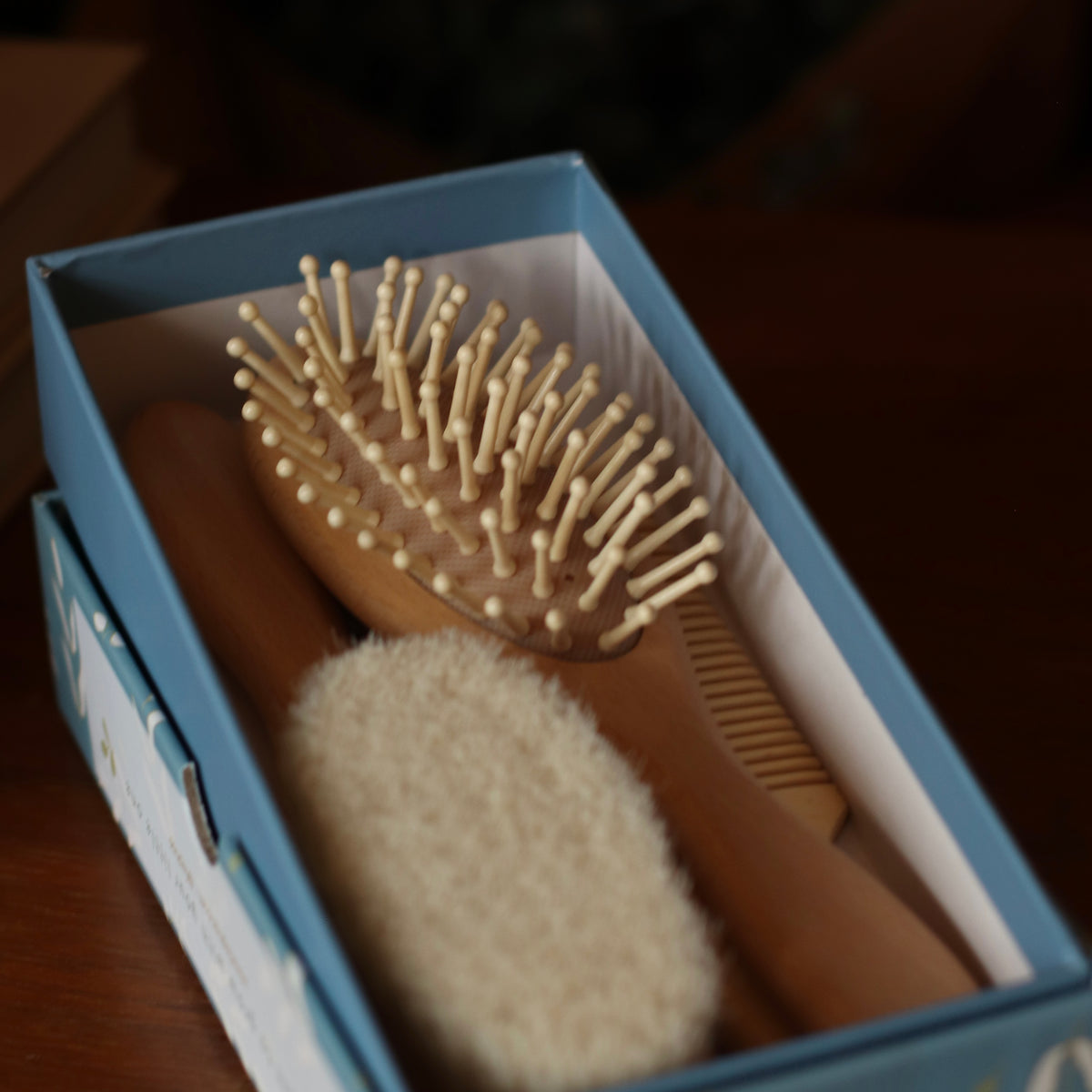 Baby Brush Gift Set | Beach Wood and Goat Hair