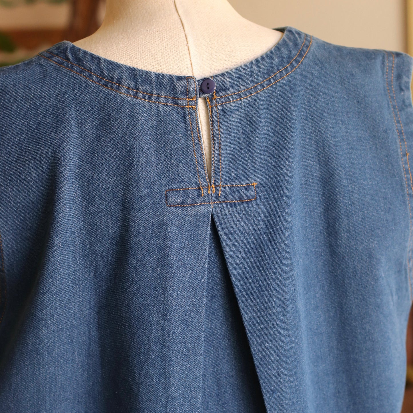 Sleeveless Denim Top