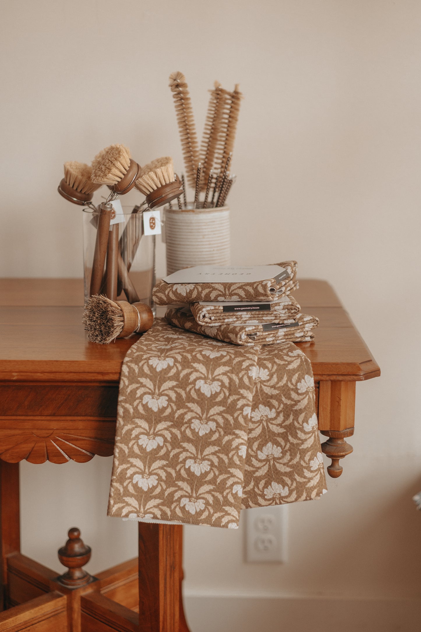 Geometry | Gilded Bloom Tea Towel