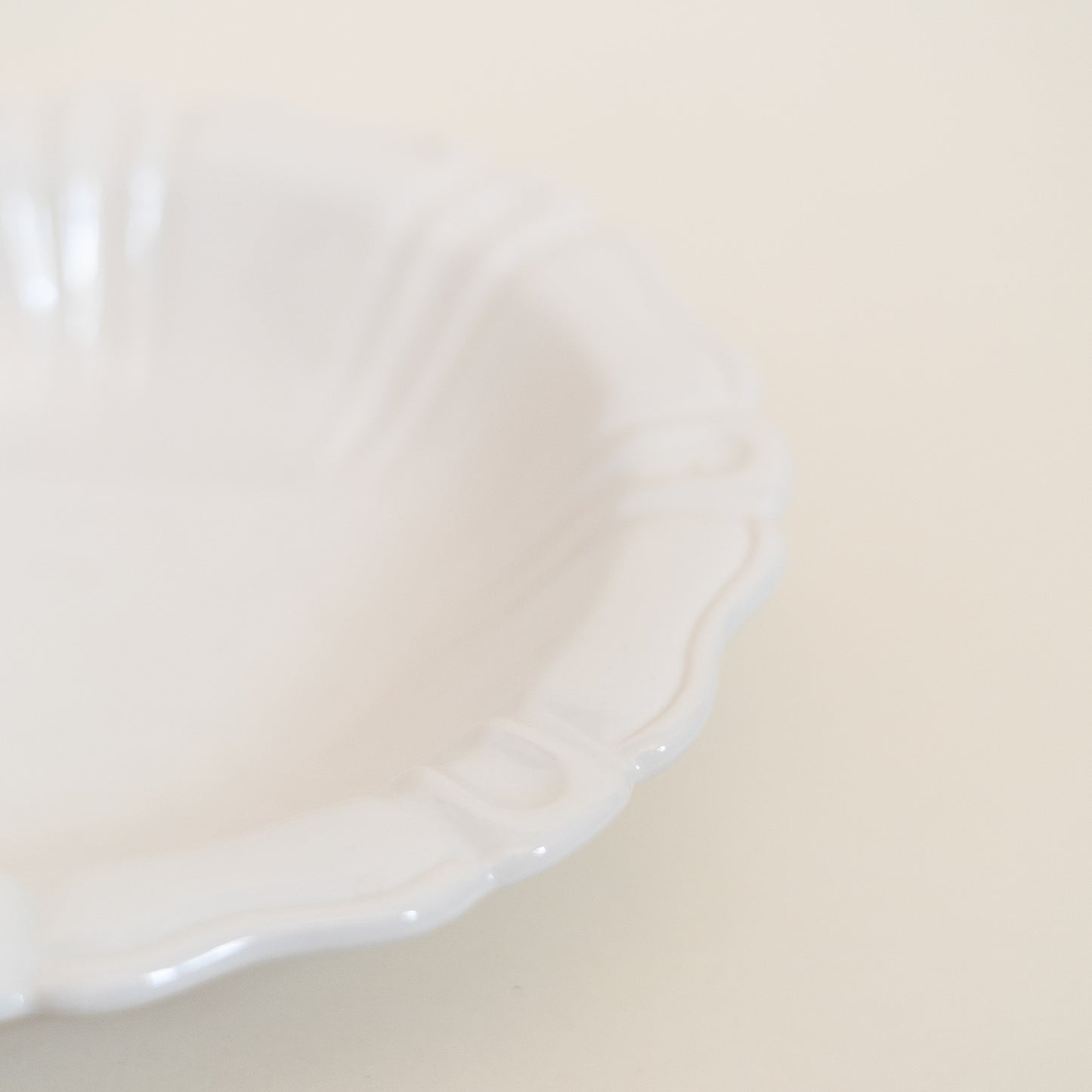 Cream Ironstone Style Serving Dish