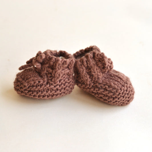 Blueberry Hill | Baby Booties, Mauve