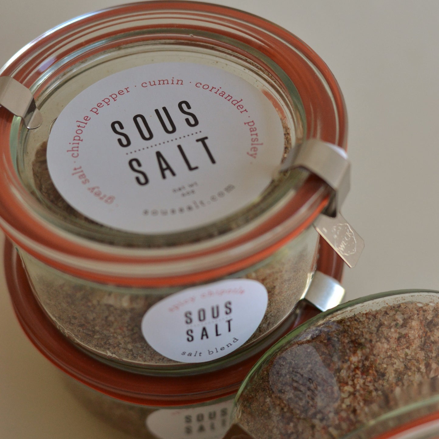 Sous Salt | Grey Salt Spicy Chipotle Glass Jar