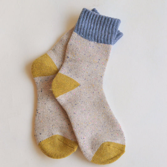 Camilla Socks | Light Blue and Cream