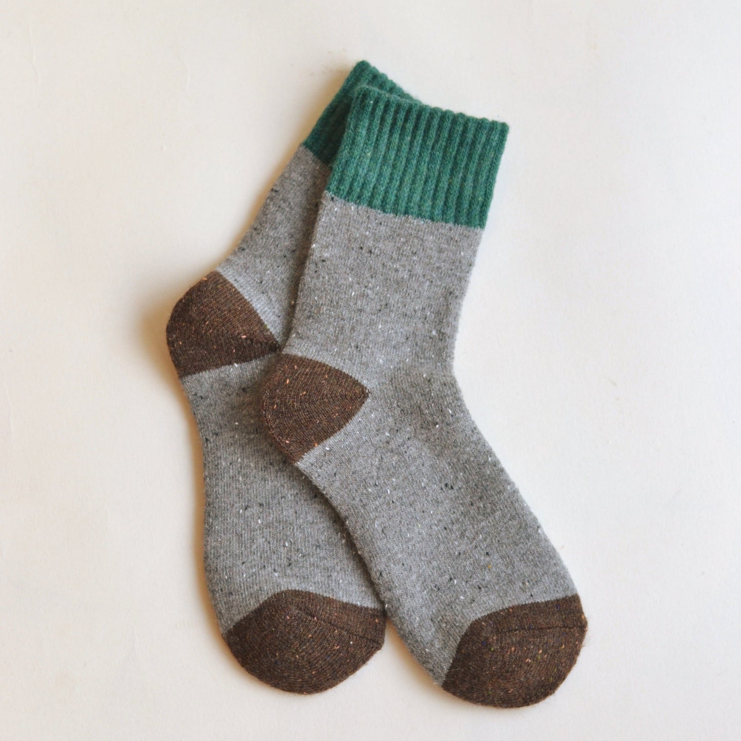 Camilla Socks | Green and Grey