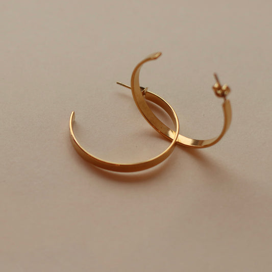 UBNY Collection | Flat Open Hoop Earring, 35mm