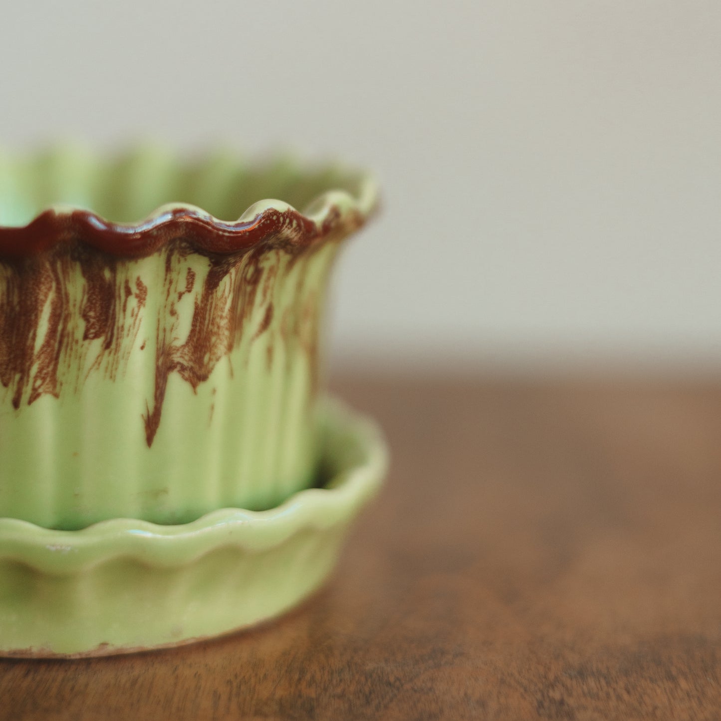 Lime Green Mini Vintage Planter
