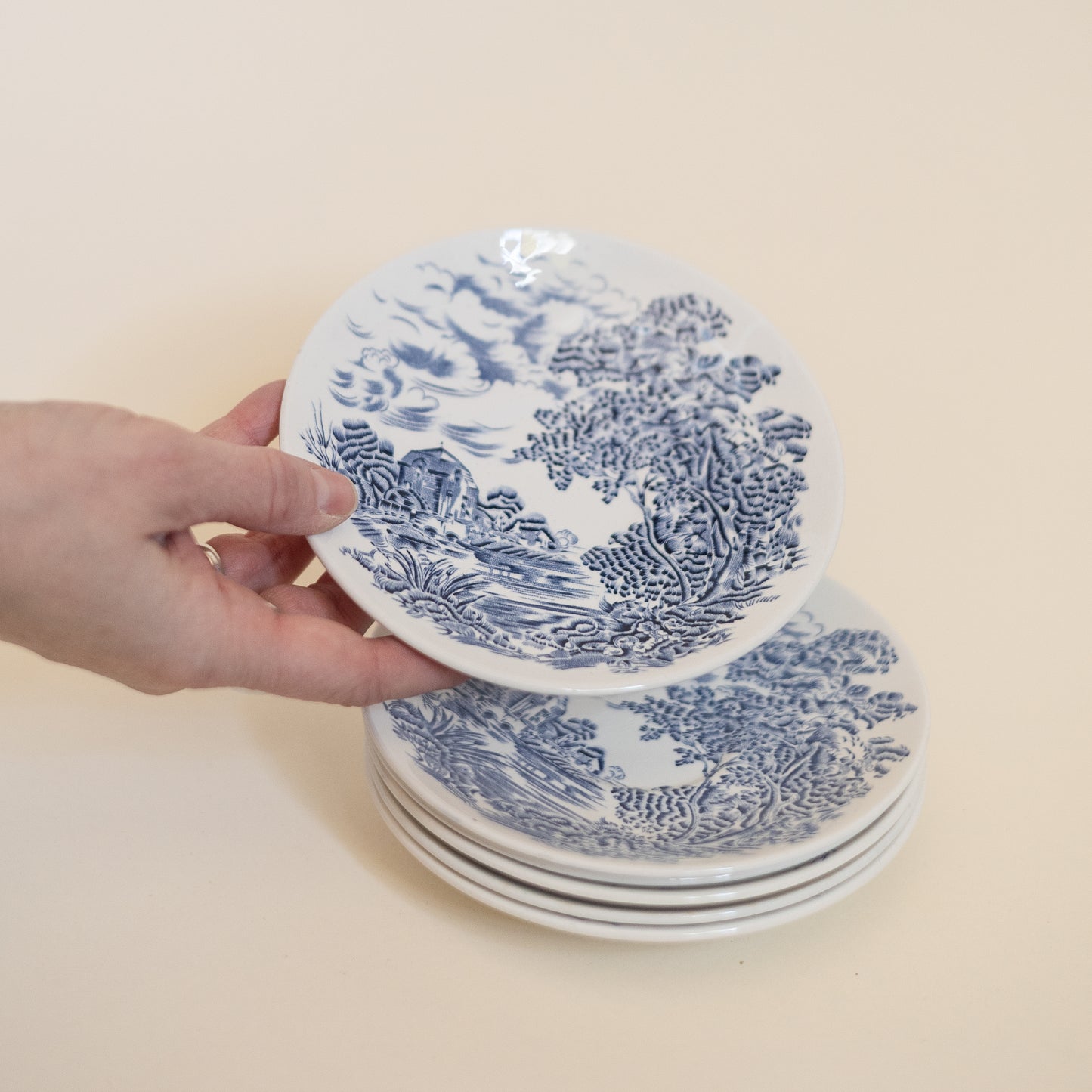 Countryside Wedgwood Saucer Plates, Set of 6