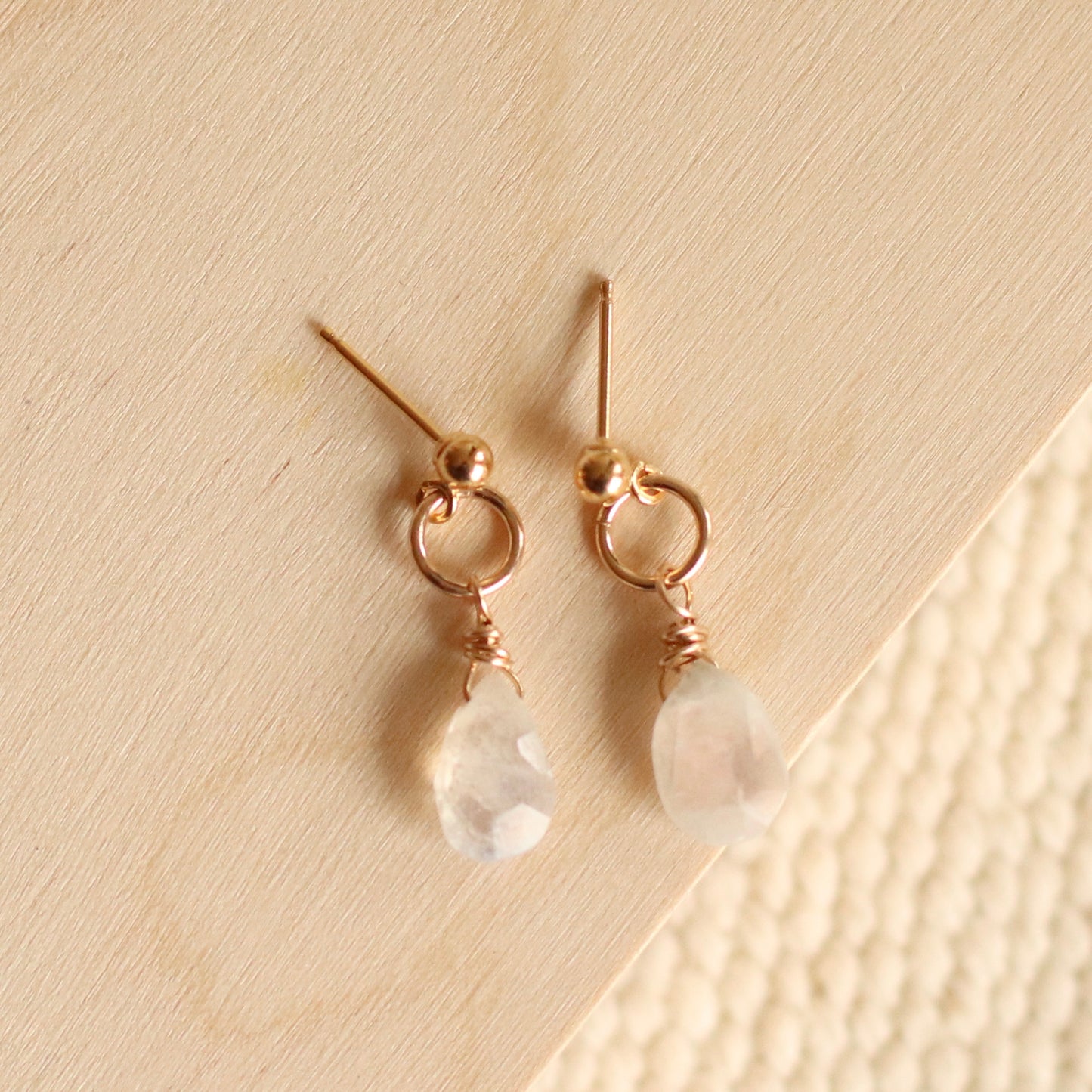 Cire’ Alexandria | Moonstone Gemstone Drops, 14K Gold Filled