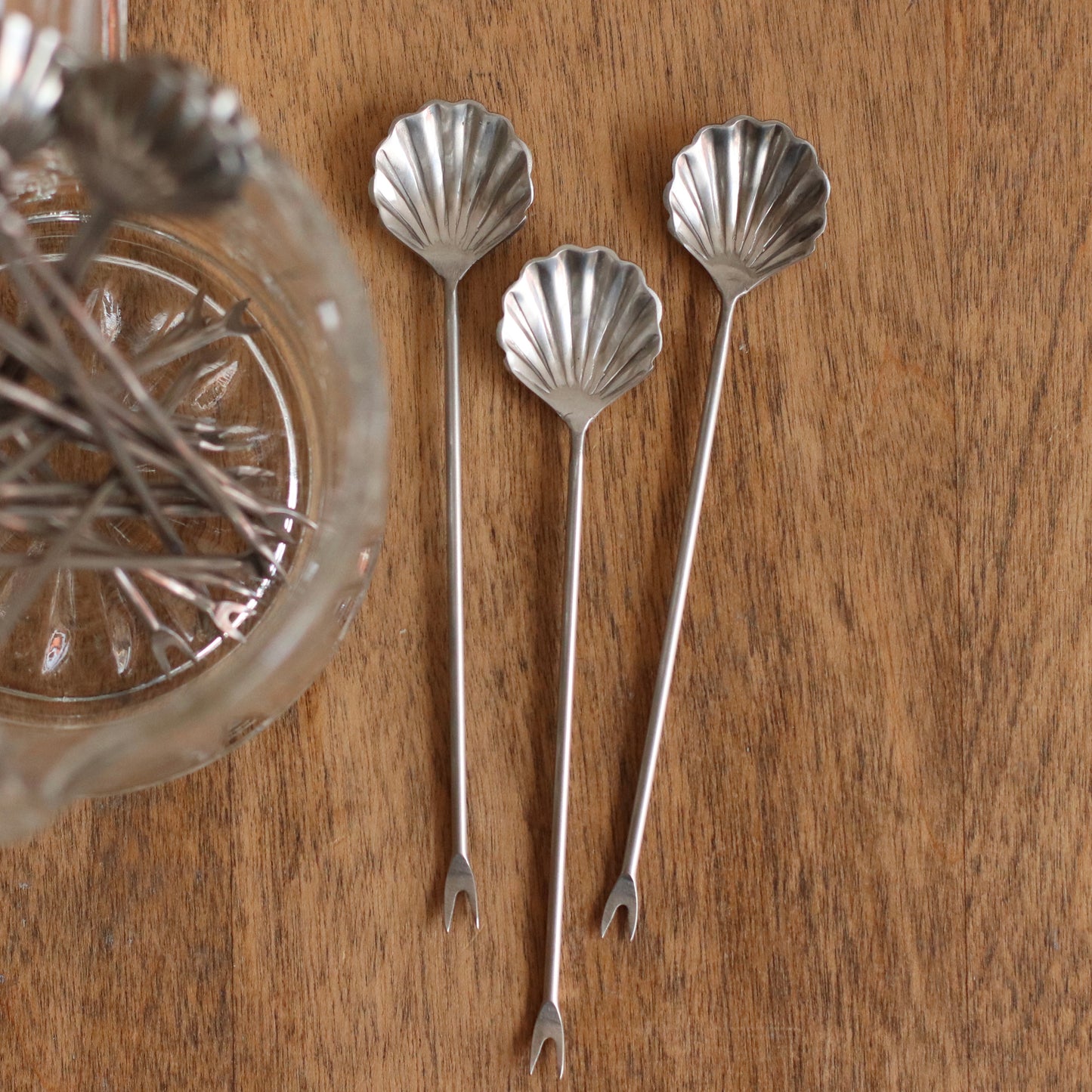 Silver Seashell Cocktail Pick