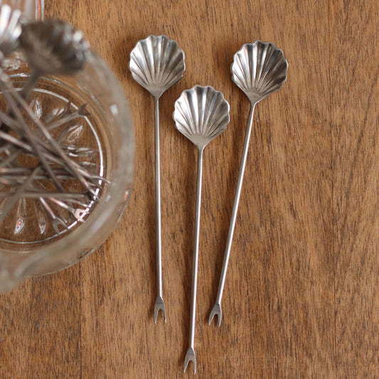 Silver Seashell Cocktail Pick