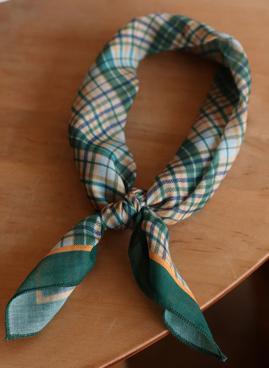 Dune Accessories | Vintage Inspired Plaid Scarf, Green