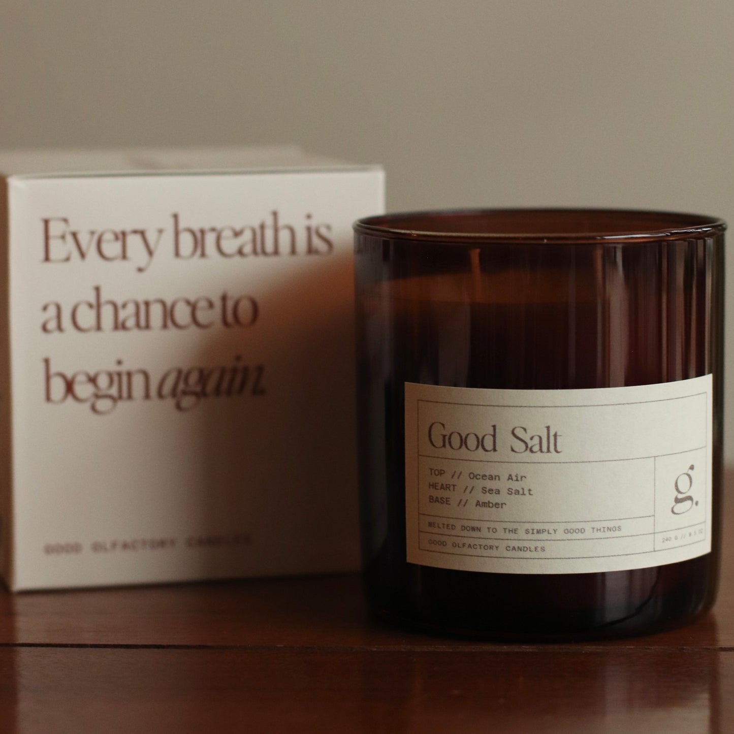 Good Olfactory Candles  | Good Salt 8oz Candle