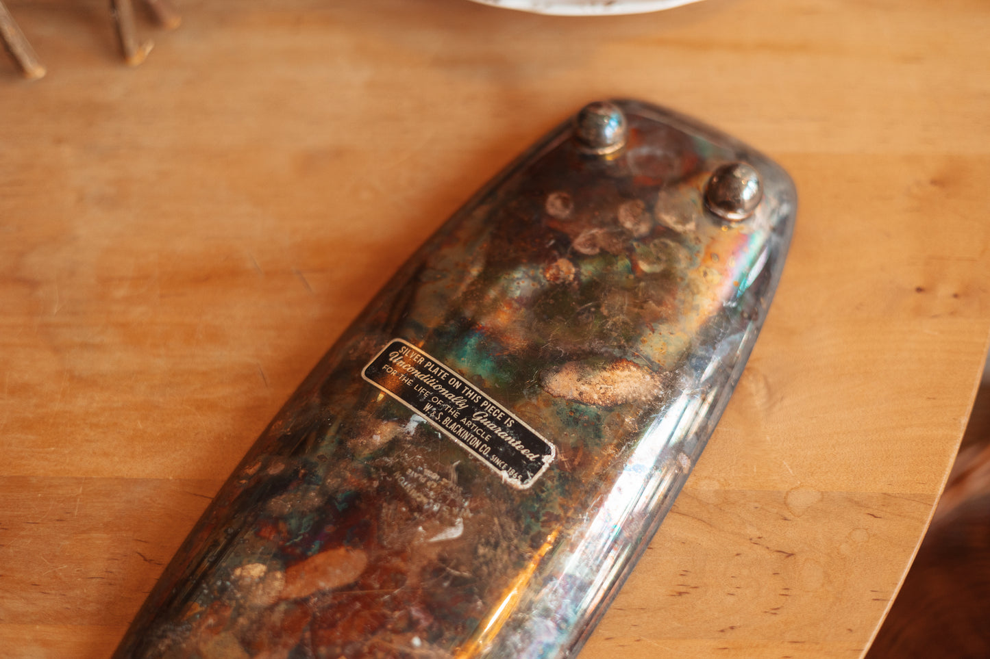 MCM Footed Silver Plated Serving  Dish
