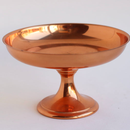 Small Copper Pedestal Dish