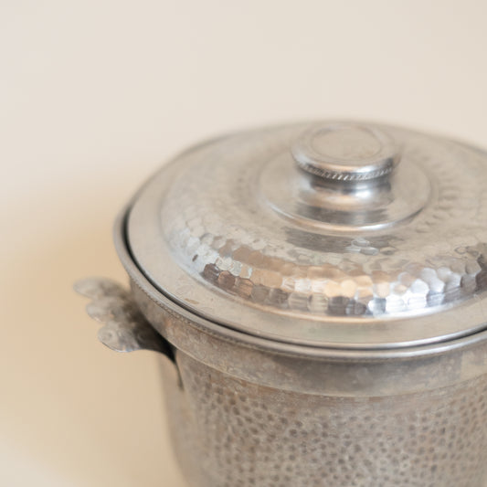 Hammered Aluminum Ice Bucket from Italy
