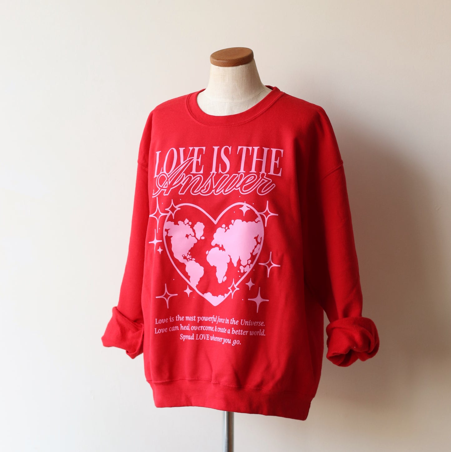 The Clandestine Underground  | Love is The Answer, Oversized Cozy Sweatshirt