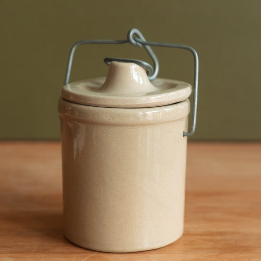 Stoneware Cheese Crock with Matching Lid