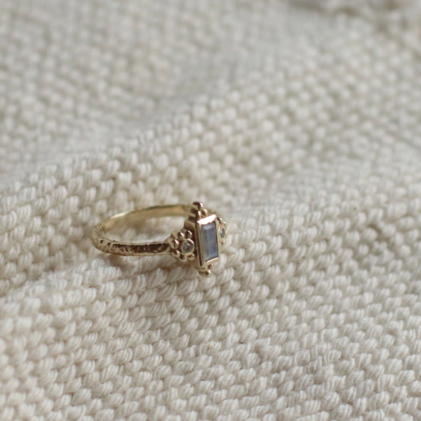 Baizaar | Royal Moonstone Ring, Brass