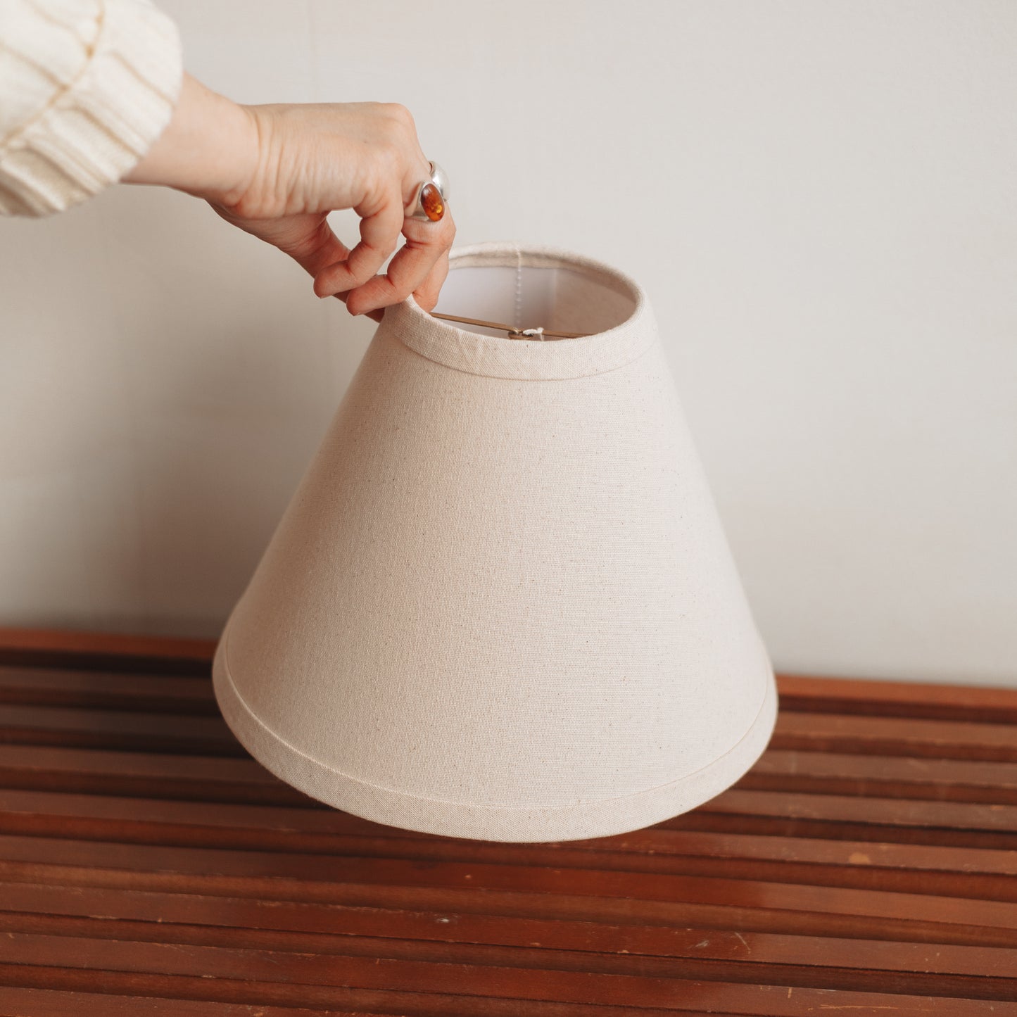 Lamp Shade, 10" Oatmeal, Clip On