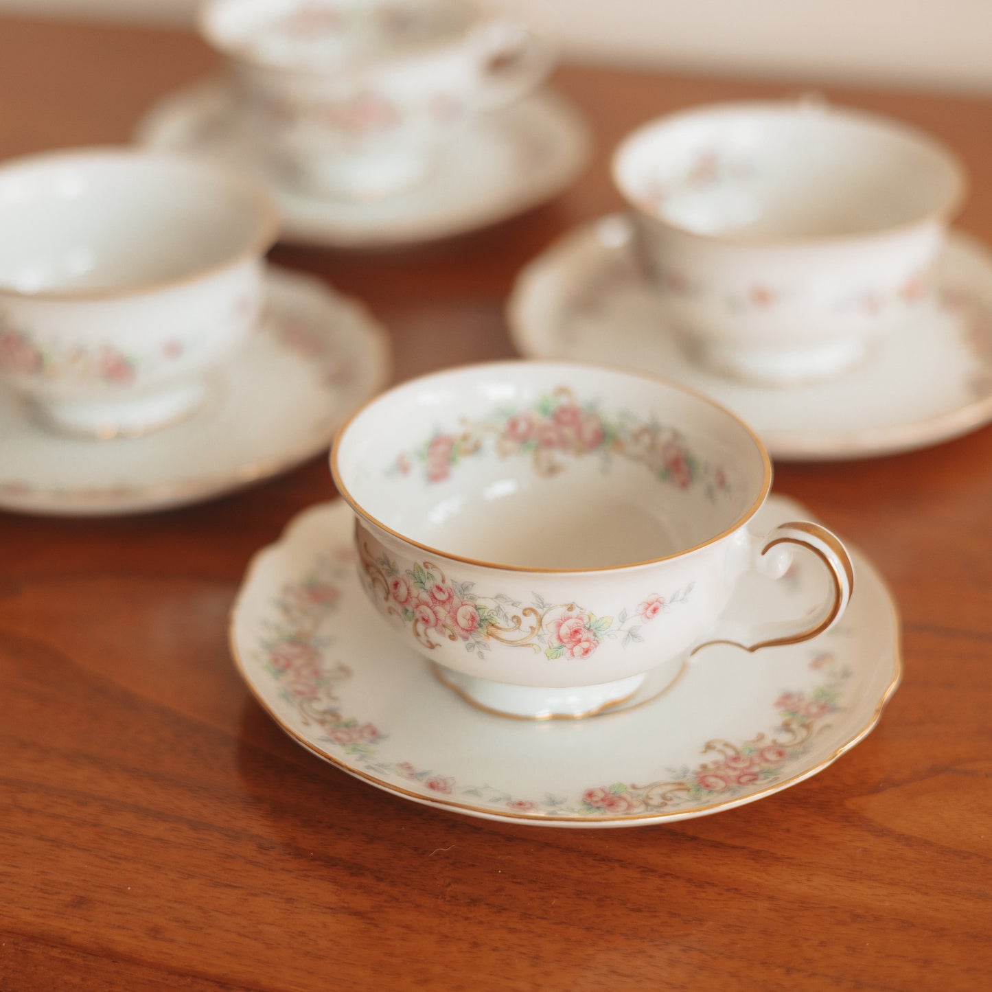 Paul Muller Floral Teacup and Saucer