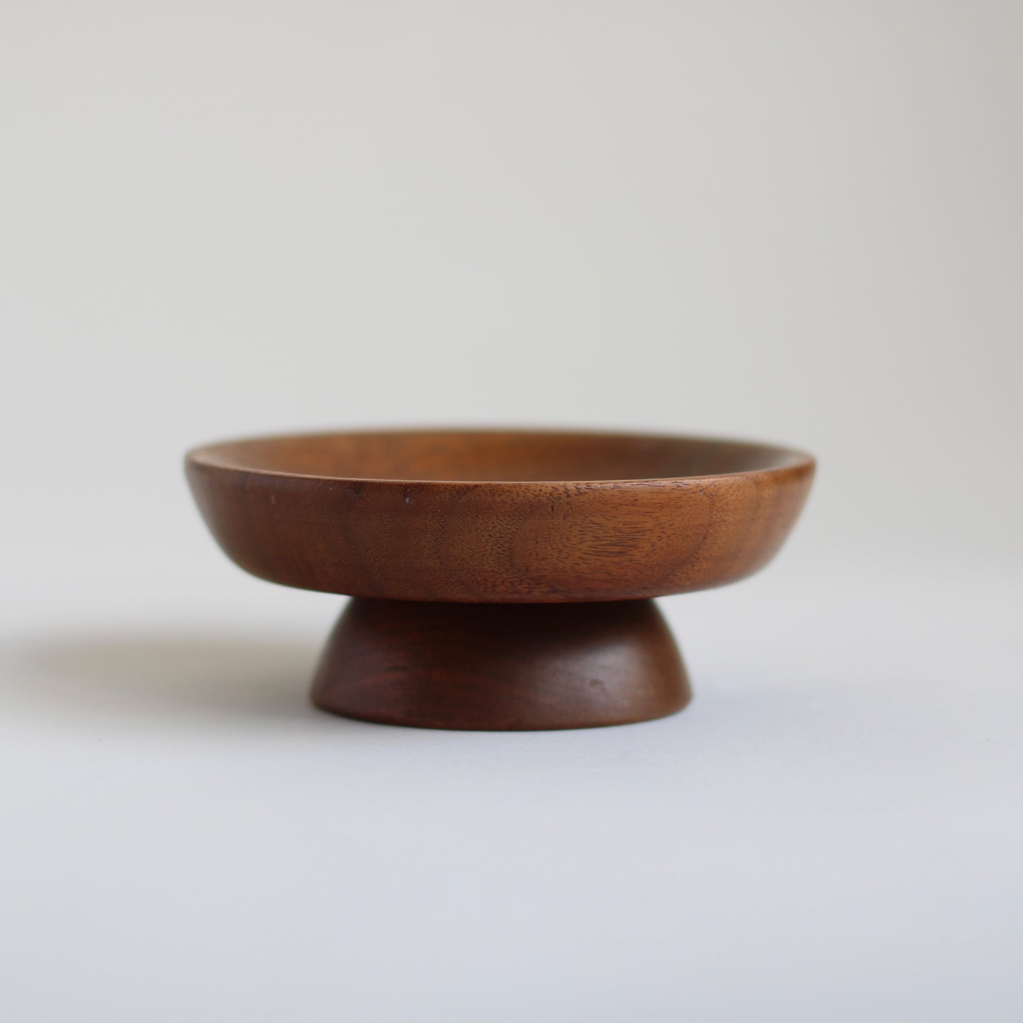 Shallow Wooden Footed Dish