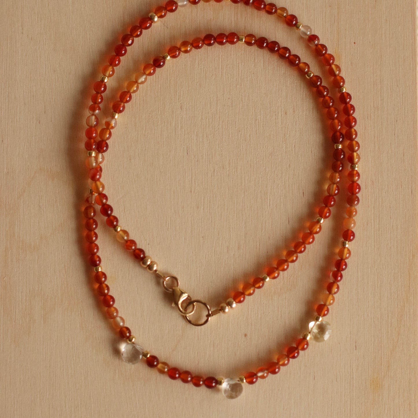 Cire’ Alexandria | Carnelian and Citrine Gemstone Necklace